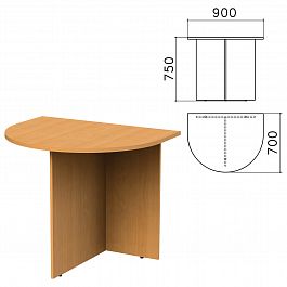 Стол приставной к столу для переговоров (640110) "Монолит", 900х700х750 мм, бук бавария, ПМ19.1 - Фото предпросмотра