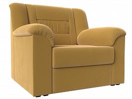 Кресло Карелия (полностью микровельвет желтый) - Фото предпросмотра