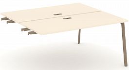 Двойной стол приставка к опорным тумбам "ESTETICA" ES.D.SPR-4-LP Сатин - Фото предпросмотра