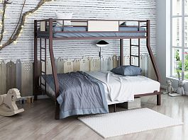 Двухъярусная кровать "Гранада 140" коричневый - Фото предпросмотра