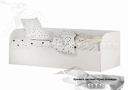 Трио Кровать детская (с подъёмным механизмом) КРП-01 белый - Фото предпросмотра