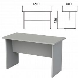 Стол приставной "Этюд", 1200х600х720 мм, серый, 400049-03 - Фото предпросмотра
