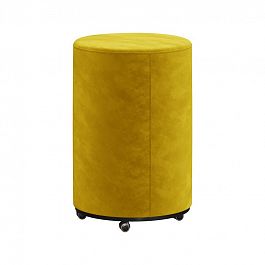 Пуф БОНО на колесной опоре арт.БН-5070-К  500*500*735 велюр цвет желтый кат.3 "Мягкая мебель для кабинета" ТК-002920003276 желтый - Фото предпросмотра