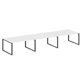Metal System Перег. стол (3 столешницы) на О-оразном м/к БО.ПРГ-3.4 Белый/Антрацит металл 4800*1235*750 - Фото предпросмотра