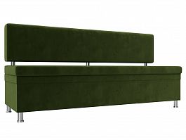 Кухонный прямой диван Стайл (полностью микровельвет зеленый) - Фото предпросмотра