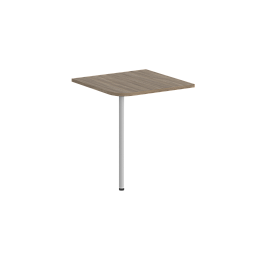 Приставка угловая для стола Sigma 700х700 / цвет: дуб темный; на 1-ой опоре - Фото предпросмотра