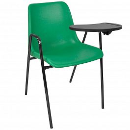 Стул Vicenza (4 ножки с подлокотниками + столик TLT), Каркас черный, зеленый - Фото предпросмотра