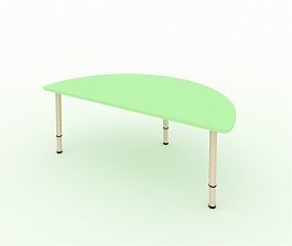 Детский стол полукруглый зеленый - Фото предпросмотра