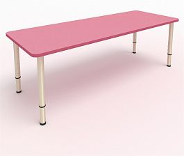 Детский стол 2-х местный 1200*450*400…580 розовый - Фото предпросмотра