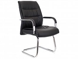 Кресло посетителя Bond экокожа черная - Фото предпросмотра