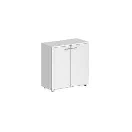 Шкаф низкий Sigma 800х400х825, 2-х дв., з.ст HDF / корпус: белый; фасады: белый - Фото предпросмотра