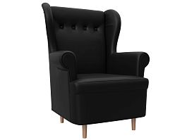 Кресло Торин (полностью экокожа черная) - Фото предпросмотра