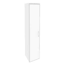 Onix Шкаф высокий узкий левый O.SU-1.10 R (L) white Белый бриллиант/Стекло white 400*420*1977 - Фото предпросмотра