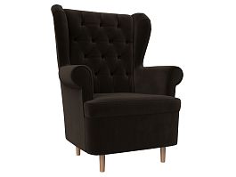 Кресло Торин Люкс (полностью микровельвет коричневый) - Фото предпросмотра
