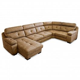 Угловой диван "Рейн" кожа - Фото предпросмотра