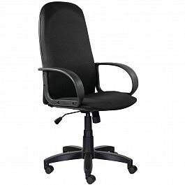 Кресло офисное BRABIX "Praktik EX-279", ткань JP/кожзам, черное, 532019 - Фото предпросмотра