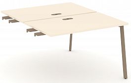 Двойной стол приставка к опорным тумбам "ESTETICA" ES.D.SPR-2-LP Сатин - Фото предпросмотра