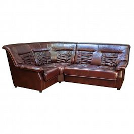 Угловой диван "Сиеста 1с2 левый" кожа+иск.кожа, миксотойл - Фото предпросмотра