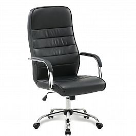 Кресло офисное BRABIX "Stark EX-547", экокожа, хром, черное, 531948 - Фото предпросмотра