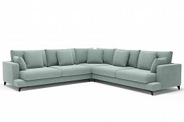 Oscar диван угловой рогожка голубой - Фото предпросмотра