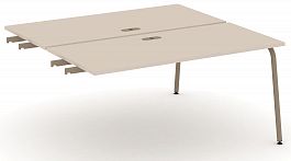 Двойной стол приставка к опорным тумбам "ESTETICA" ES.D.SPR-4-LK Капучино - Фото предпросмотра