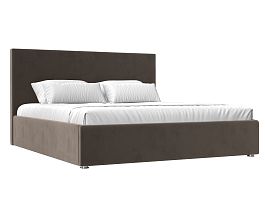 Интерьерная кровать Кариба 200 (полностью велюр коричневый) - Фото предпросмотра