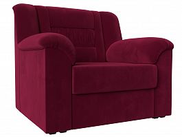 Кресло Карелия (полностью микровельвет бордовый) - Фото предпросмотра