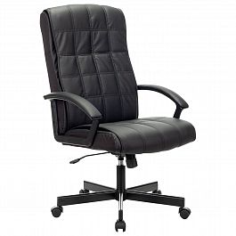 Кресло офисное BRABIX "Quadro EX-524", компактная упаковка, экокожа, черное, 532104 - Фото предпросмотра