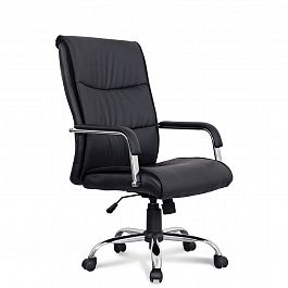 Кресло офисное BRABIX "Space EX-508", экокожа, хром, черное, 530860 - Фото предпросмотра