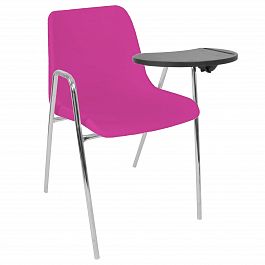 Стул Vicenza (4 ножки с подлокотниками + столик TLT), Каркас хром, фиолетовый - Фото предпросмотра