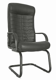 Конференц-кресло КОНСУЛ стандарт , кожа черная "Кресла для посетителей"  ТК-002985000192 черный - Фото предпросмотра