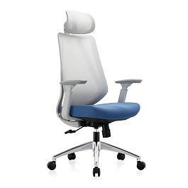 Офисное кресло Chairman CH580 серый пластик, серый/голубой - Фото предпросмотра