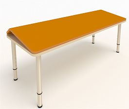 Детский стол с регулируемой наклонной столешницей оранжевый - Фото предпросмотра