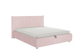 Кровать с подъемным механизмом Квест 160х200 см ZP.KM1.6-17.2172 нежно-розовый (велюр) - Фото предпросмотра