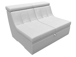Модуль Холидей Люкс раскладной диван (полностью экокожа белая) - Фото предпросмотра