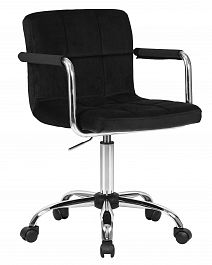 Офисное кресло для персонала DOBRIN TERRY (черный велюр (MJ9-101)) - Фото предпросмотра