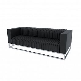 Трехместный диван Electra 220x92x66 чёрный - Фото предпросмотра