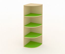 Детский шкаф угловой декоративный ДШУ-3М зеленый - Фото предпросмотра