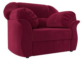 Кресло Карнелла (полностью микровельвет бордовый) - Фото предпросмотра