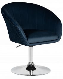 Кресло дизайнерское DOBRIN EDISON (синий велюр (1922-20)) - Фото предпросмотра
