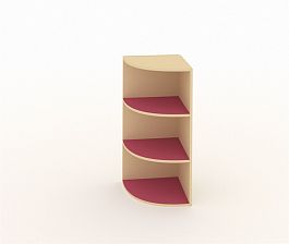 Детский шкаф угловой декоративный ДШУ-2М розовый - Фото предпросмотра