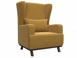 Кресло Джон (полностью микровельвет желтый) - Фото предпросмотра