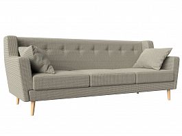 Прямой диван Брайтон 3 (полностью рогожка корфу 02) - Фото предпросмотра