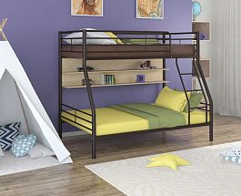 Двухъярусная кровать "Гранада-2П" коричневый - Фото предпросмотра