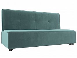 Прямой диван Зиммер (полностью велюр бирюзовый) - Фото предпросмотра