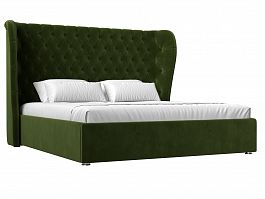 Интерьерная кровать Далия 180 (полностью микровельвет зеленый) - Фото предпросмотра