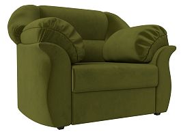 Кресло Карнелла (полностью микровельвет зеленый) - Фото предпросмотра