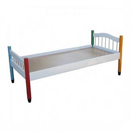 Детская кровать "Карандаш" 140x60 массив, краска - Фото предпросмотра