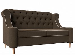 Прямой диван Бронкс (полностью рогожка коричневая) - Фото предпросмотра