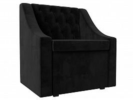 Кресло Мерлин (полностью велюр черный) - Фото предпросмотра
